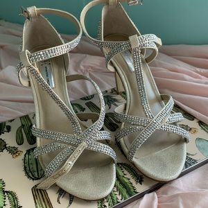 Silver/Nude INC Heels